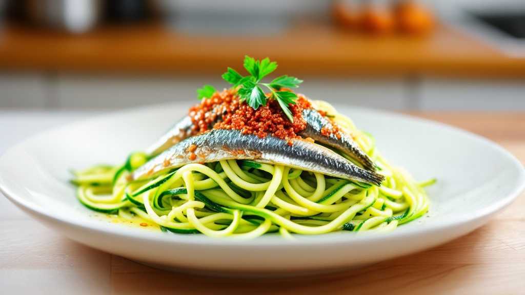 Sardine Zucchini Linguine