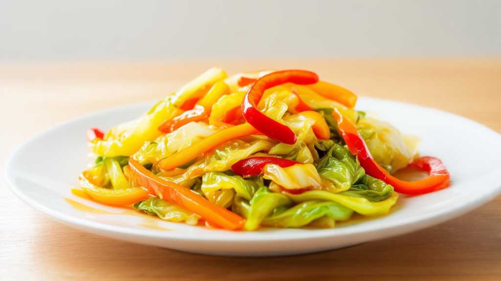 Stir-Fried Chinese Cabbage with Bell Peppers