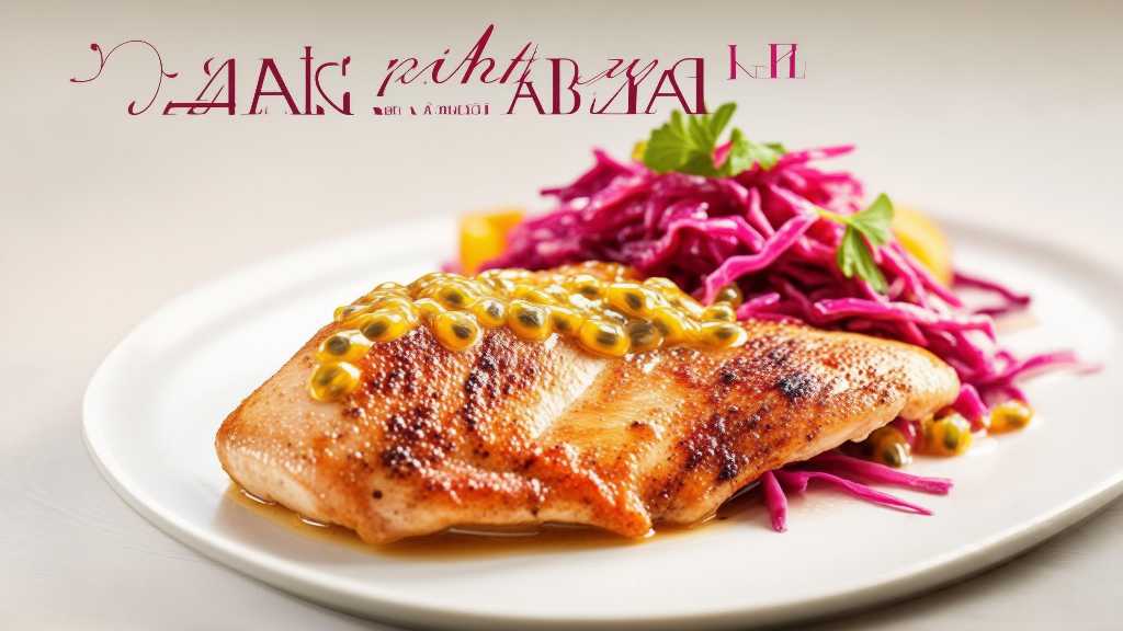 Passion Fruit Chicken with Red Cabbage Slaw