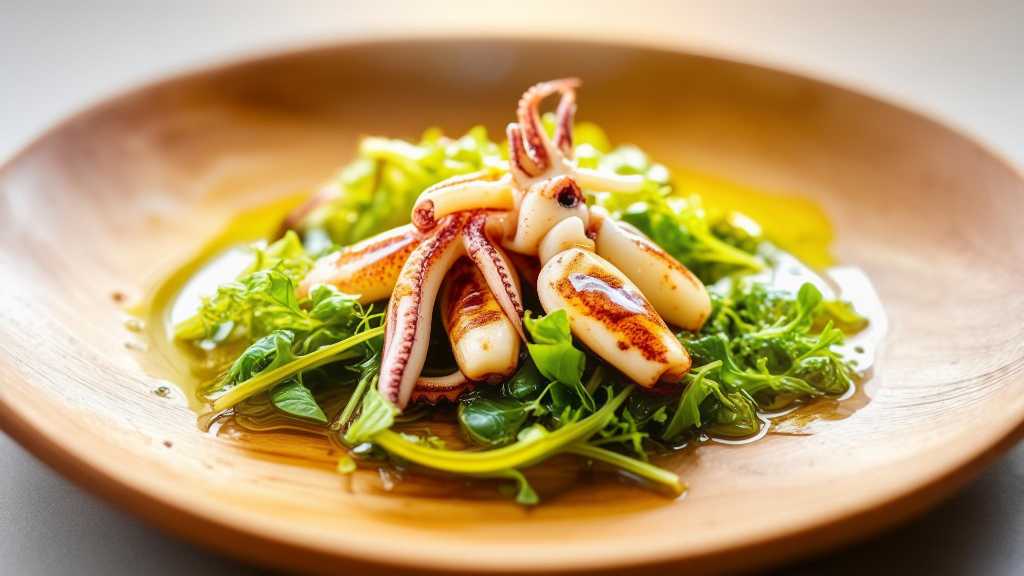 Grilled Squid Salad with Olive Oil Dressing
