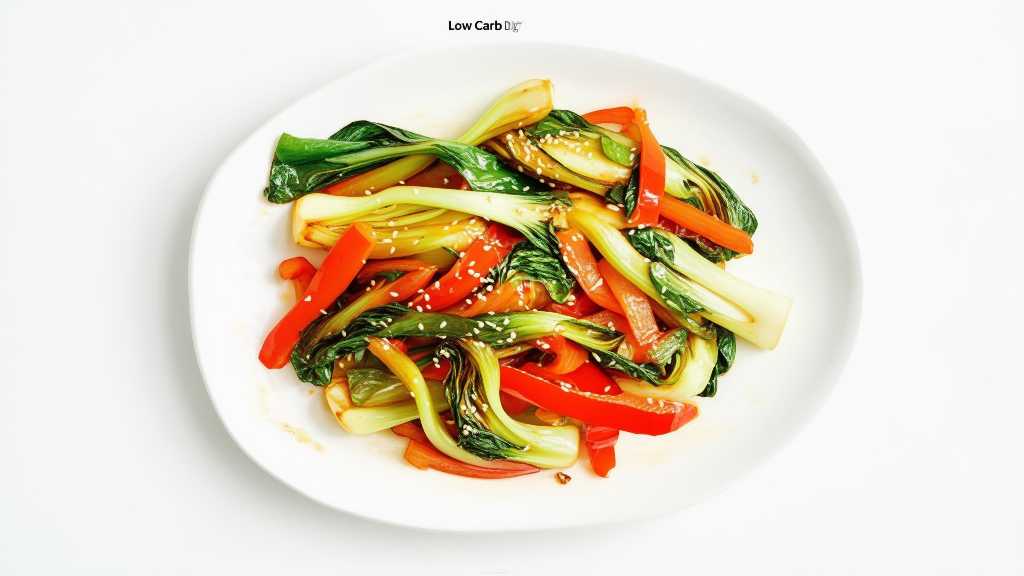 Stir-Fried Red Bell Pepper and Bok Choy