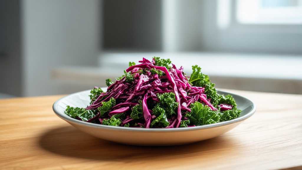 Kale and Red Cabbage Slaw