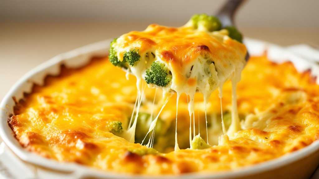 Cheesy Garlic Broccoli Bake