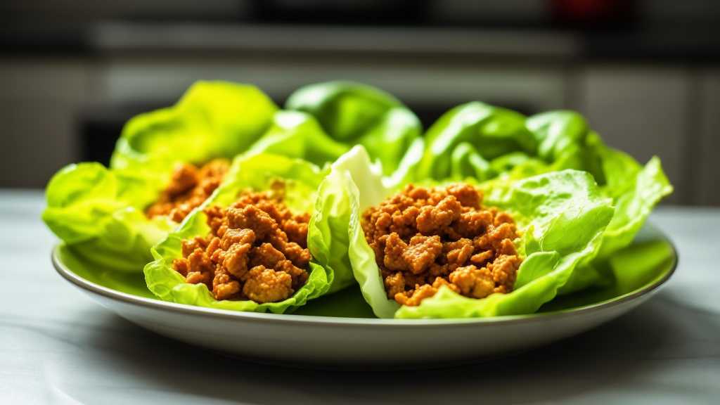 Romaine Lettuce Wraps with Spicy Chicken