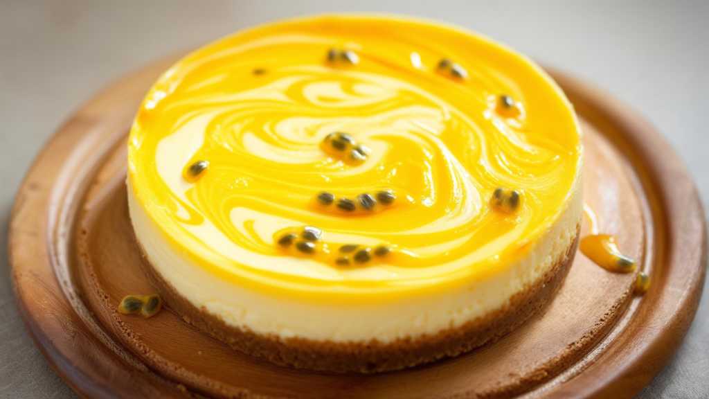Passion Fruit and Cream Cheesecake