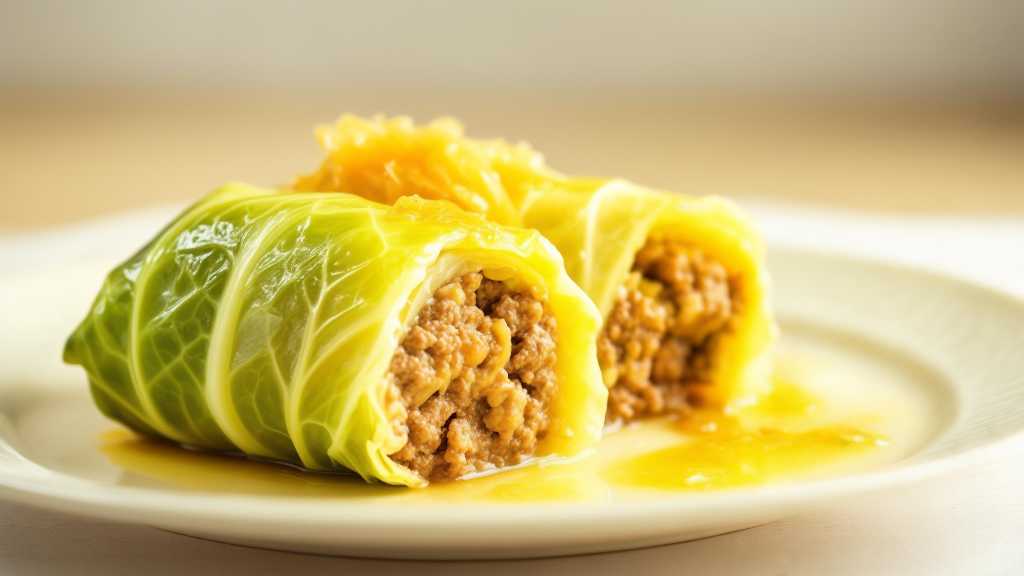 Cabbage Rolls Stuffed With Pork and Cheese