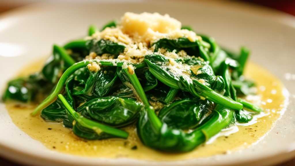 Garlic Parmesan Spinach Stir Fry