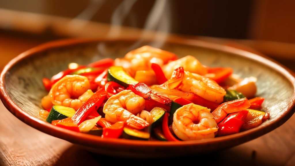 Red Pepper and Shrimp Stir Fry