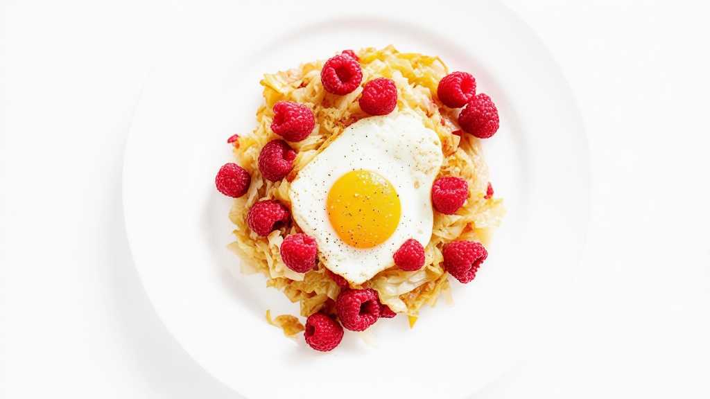 Raspberry, Egg, and Cabbage Skillet