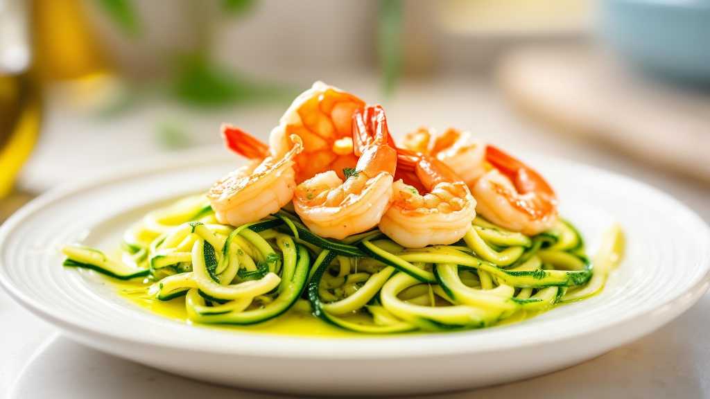Zucchini Noodles with Prawns