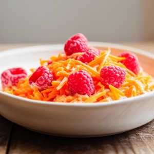 Low Carb Raspberry and Carrot Salad with Mayo Dressing