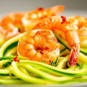 Keto Zucchini Noodles with Prawns