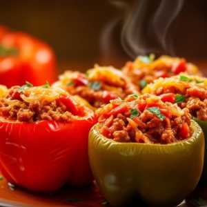 Savory Low Carb Stuffed Peppers