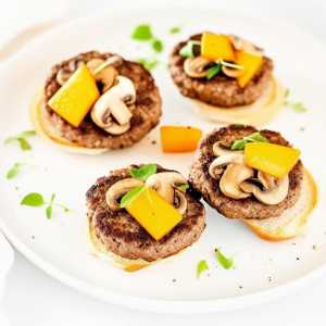 Mushroom and Cantaloupe Low Carb Burgers