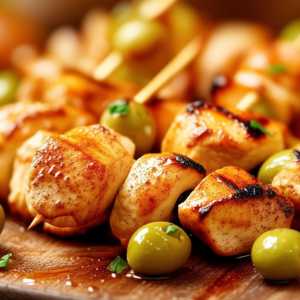 Cinnamon and Olive Chicken Skewers