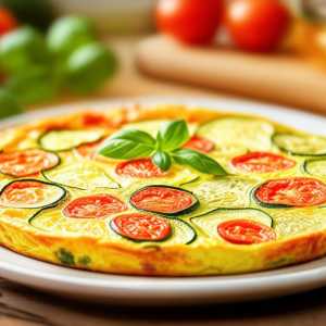 Tomato Basil Zucchini Frittata