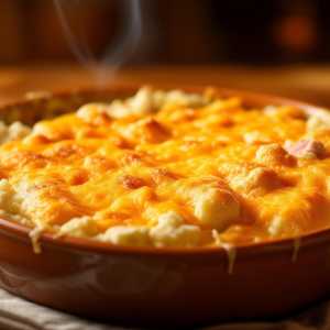Keto Cauliflower Chicken Cordon Bleu Casserole
