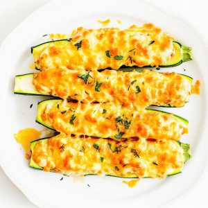 Cheese Stuffed Zucchini Boats