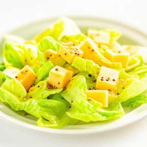 Cheese, Apple Cider Vinegar, and Mustard Salad