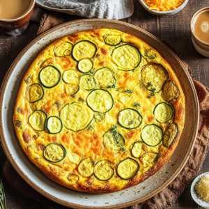 Zucchini, Coffee, and Cheddar Frittata