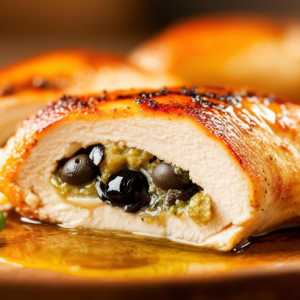 Olive Stuffed Chicken Breast