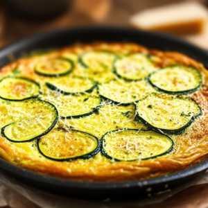 Zucchini and Egg Yolks Frittata