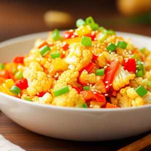 Cauliflower Fried Rice with Bell Peppers