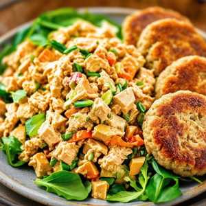 Peanut Butter Tuna Salad With Minced Meat Patties