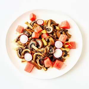 Mushroom and Watermelon Stir-Fry