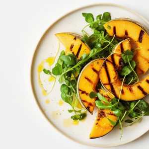 Grilled Melon Salad with Olive Oil and Garlic Vinaigrette