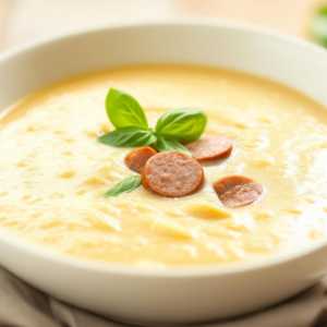 Basil Chicken Sausage Cream Soup