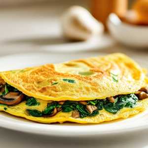 Spinach and Mushroom Omelette