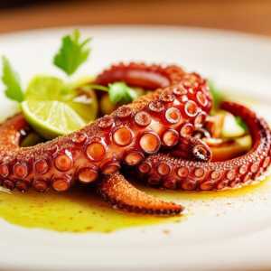 Spicy Octopus With Avocado Oil And Nutmeg