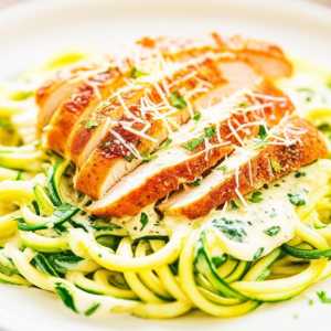 Creamy Chicken Alfredo Zoodles