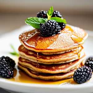 Blackberry Almond Flour Pancakes