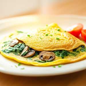 Spinach and Mushroom Omelette