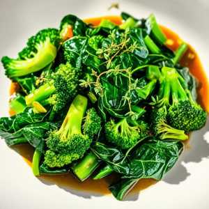Broccoli and Thyme Stir Fry with Collard Greens