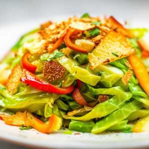 Coconut-Cabbage Stir Fry