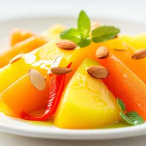 Melon, Pepper, and Almond Salad