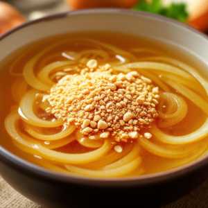 Onion and Chicken Broth Soup with Brazil Nuts