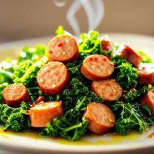 Kale and Sausage Stir Fry