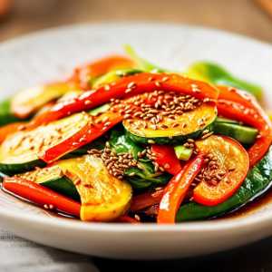 Red Pepper and Flaxseed Stir Fry