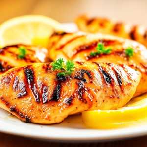 Grilled Lemon Garlic Chicken Breasts