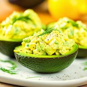 Avocado Egg Salad Stuffed Avocados