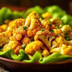 Lettuce and Cauliflower Stir Fry