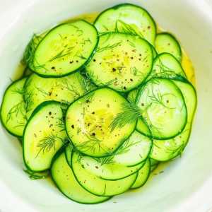 Cucumber Salad with Vinegar and Mustard