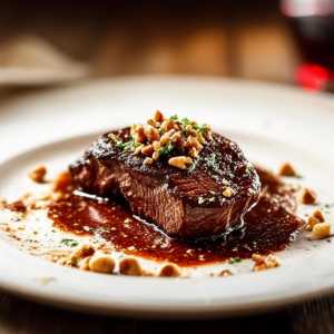 Braised Beef with Brazil Nut Cocoa Sauce