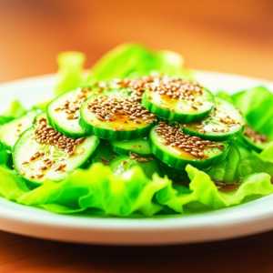 Flaxseed, Cucumber & Lettuce Salad