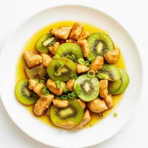 Kiwi and Olive Oil Chicken Stir Fry