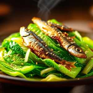 Chinese Cabbage and Sardine Stir-Fry